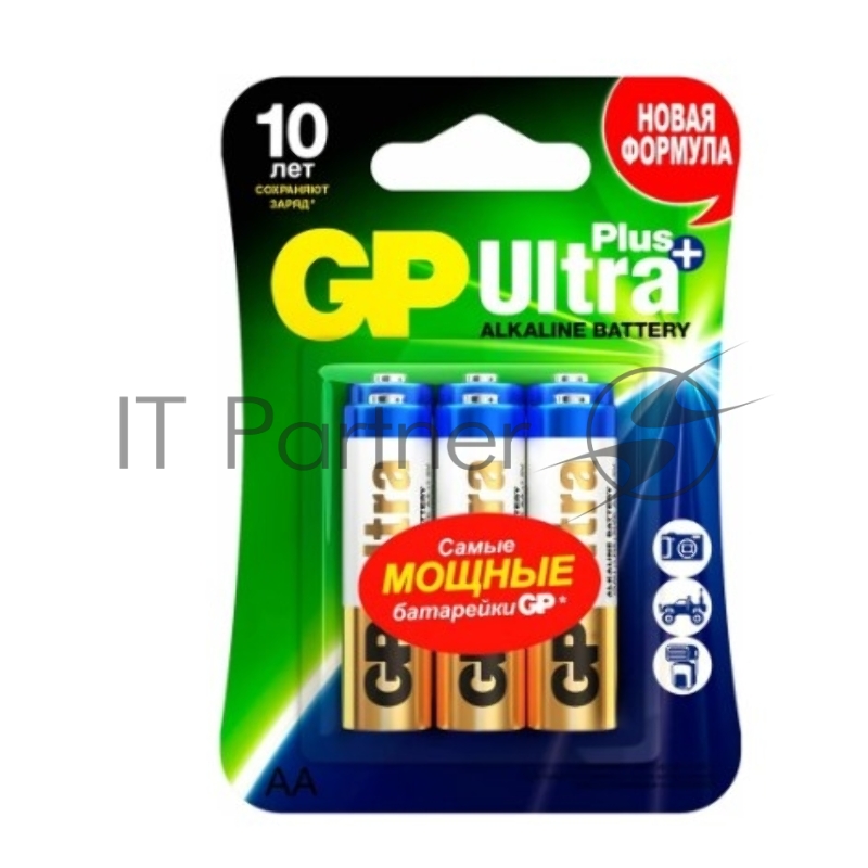 Батарея GP Ultra Plus Alkaline GP 15AUP-2CR6 AA (6шт) блистер