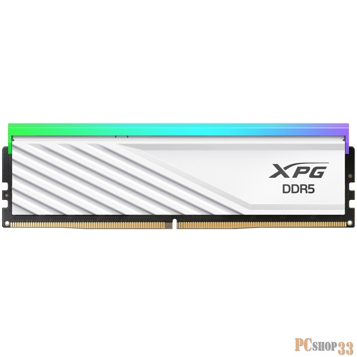 Memory Module ADATA XPG Lancer Blade DDR5 Общий объём памяти 16Гб Module capacity 16Гб Количество 1 6400 МГц Множитель частоты шины 30 1.35 В белый AX5U6000C3016G-SLABRWH