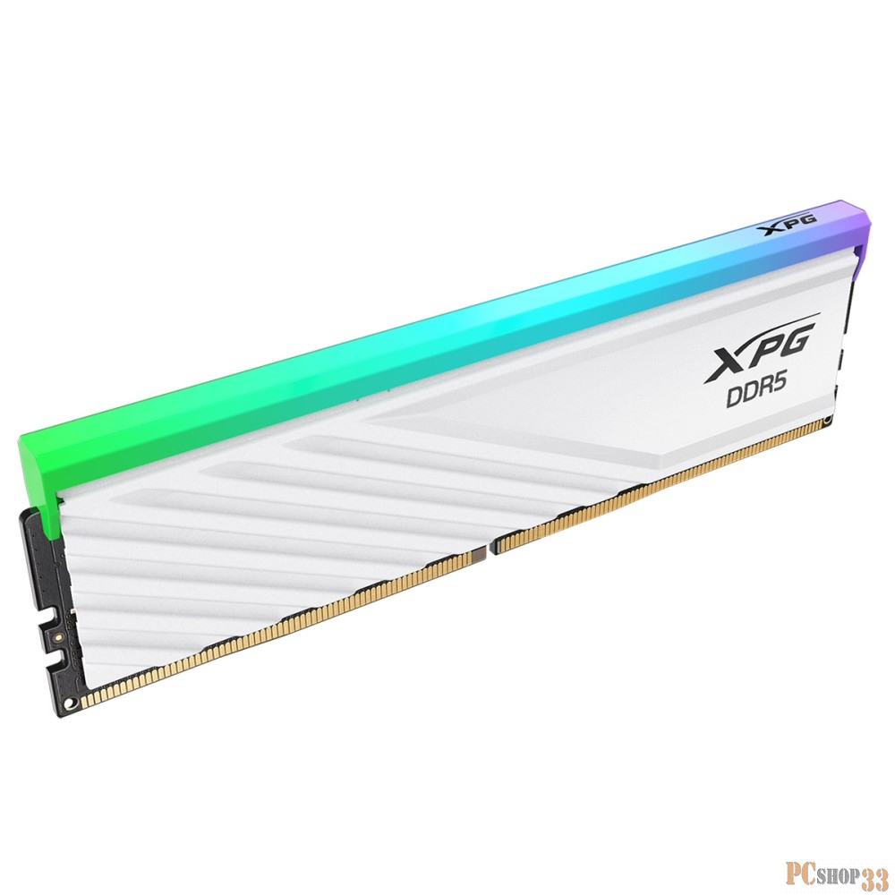 Memory Module ADATA XPG Lancer Blade DDR5 Общий объём памяти 16Гб Module capacity 16Гб Количество 1 6400 МГц Множитель частоты шины 30 1.35 В белый AX5U6000C3016G-SLABRWH