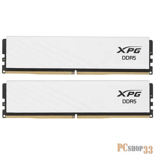 Модуль памяти ADATA DDR5 Общий объём памяти 32Гб Module capacity 16Гб Количество 2 6400 МГц Радиатор Множитель частоты шины 32 1.4 В белый AX5U6400C3216G-DTLABWH