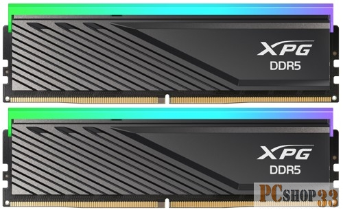 Модуль памяти ADATA XPG Lancer Blade Gaming DDR5 Общий объём памяти 32Гб Module capacity 16Гб Количество 2 6400 МГц Радиатор Множитель частоты шины 32 1.4 В RGB черный AX5U6400C3216G-DTLABRBK