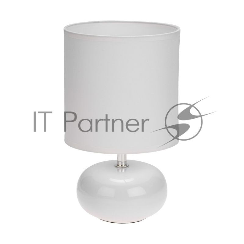 Светильник декоративный настольный Форте, основание белого цвета, белый абажур, цоколь Е27, 60Вт REXANT