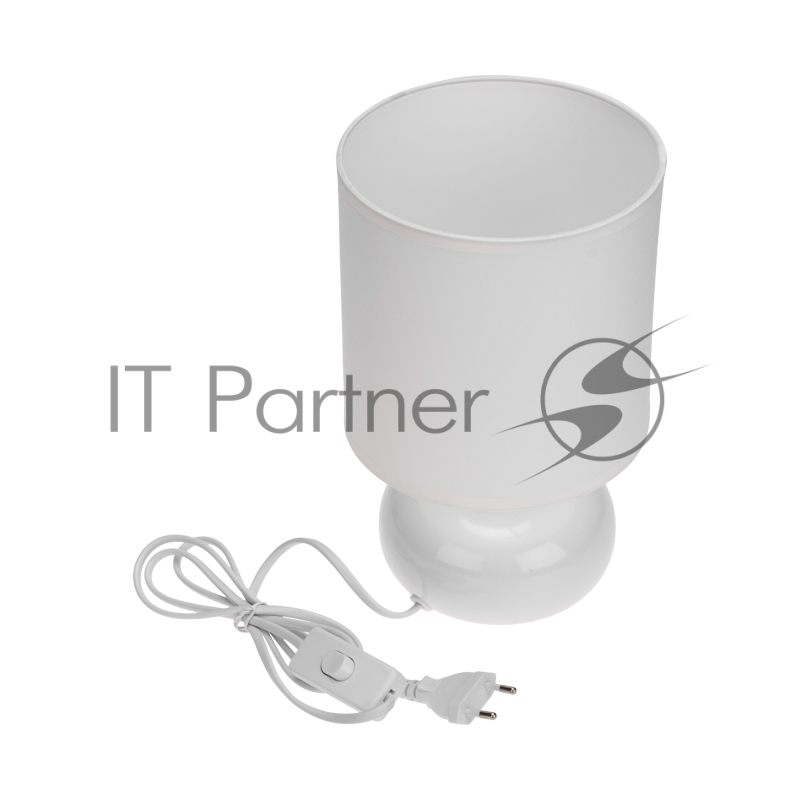 Светильник декоративный настольный Форте, основание белого цвета, белый абажур, цоколь Е27, 60Вт REXANT