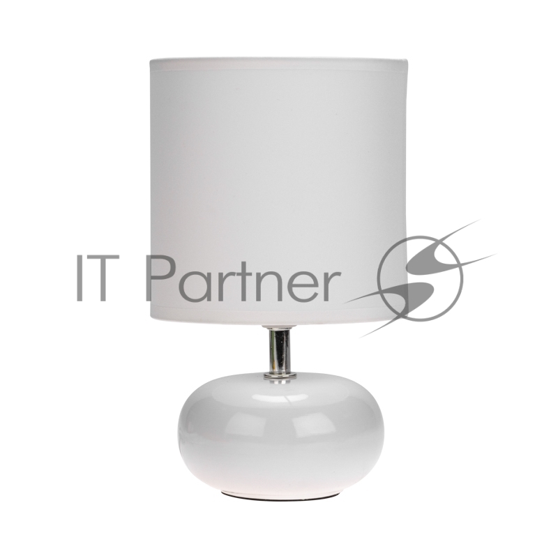 Светильник декоративный настольный Форте, основание белого цвета, белый абажур, цоколь Е27, 60Вт REXANT