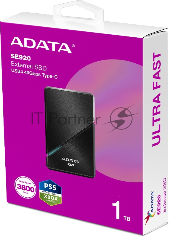 SSD жесткий диск USB-C 1TB EXT. BLACK SE920-1TCBK ADATA