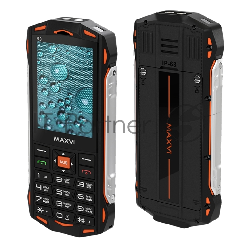 Защищенный мобильный телефон Maxvi R3 orange
