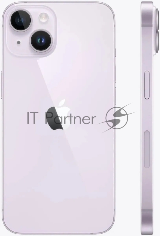 Смартфон Apple A2884 iPhone 14 128Gb фиолетовый моноблок 3G 4G 2Sim 6.1 iOS 17 802.11 a/b/g/n/ac/ax NFC GPS