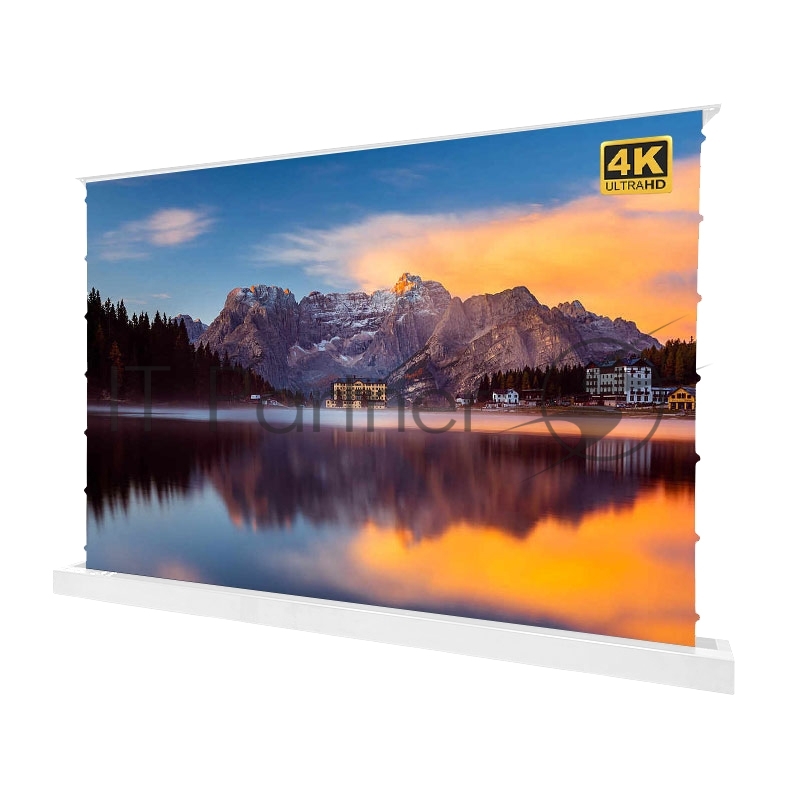 Экран для проектора SOK SFE-296x165-WH 100 4K, напольный с электроприводом, Nanometallic, белый