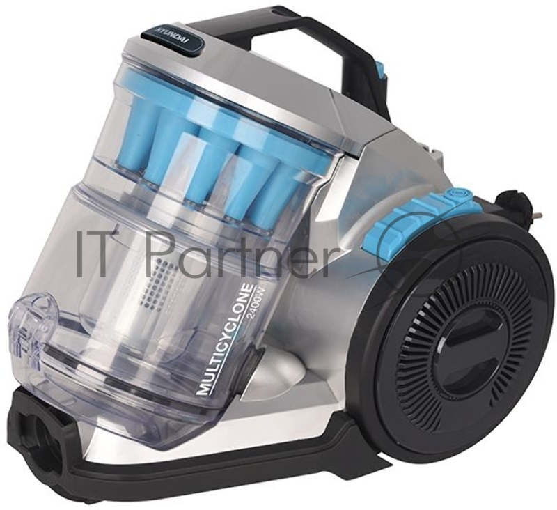 Пылесос Hyundai HYV-C2955 2400Вт серебристый/синий