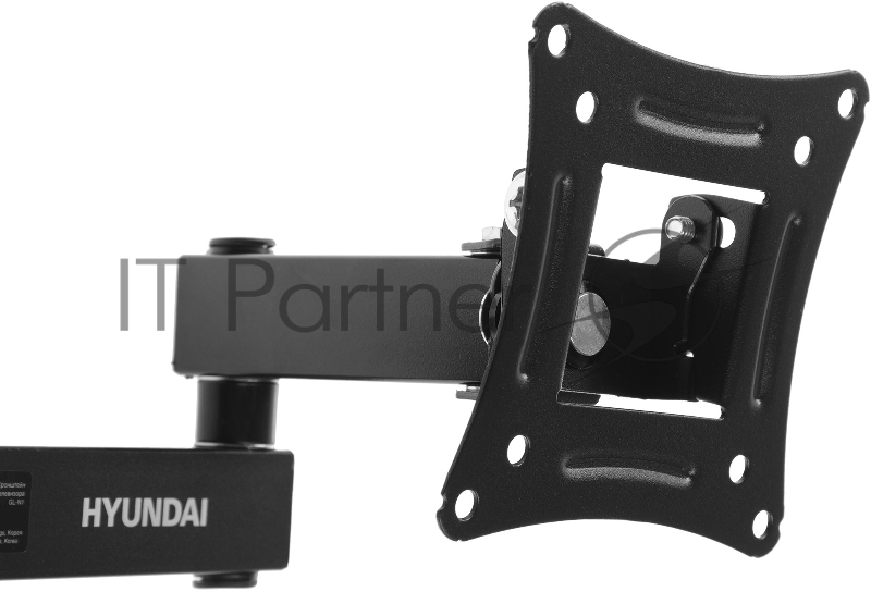 Кронштейн для телевизора Hyundai GL-N1 черный 10-27 макс.15кг настенный поворотно-выдвижной и наклонный