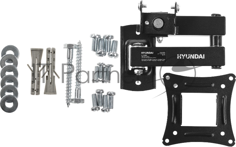 Кронштейн для телевизора Hyundai GL-N1 черный 10-27 макс.15кг настенный поворотно-выдвижной и наклонный