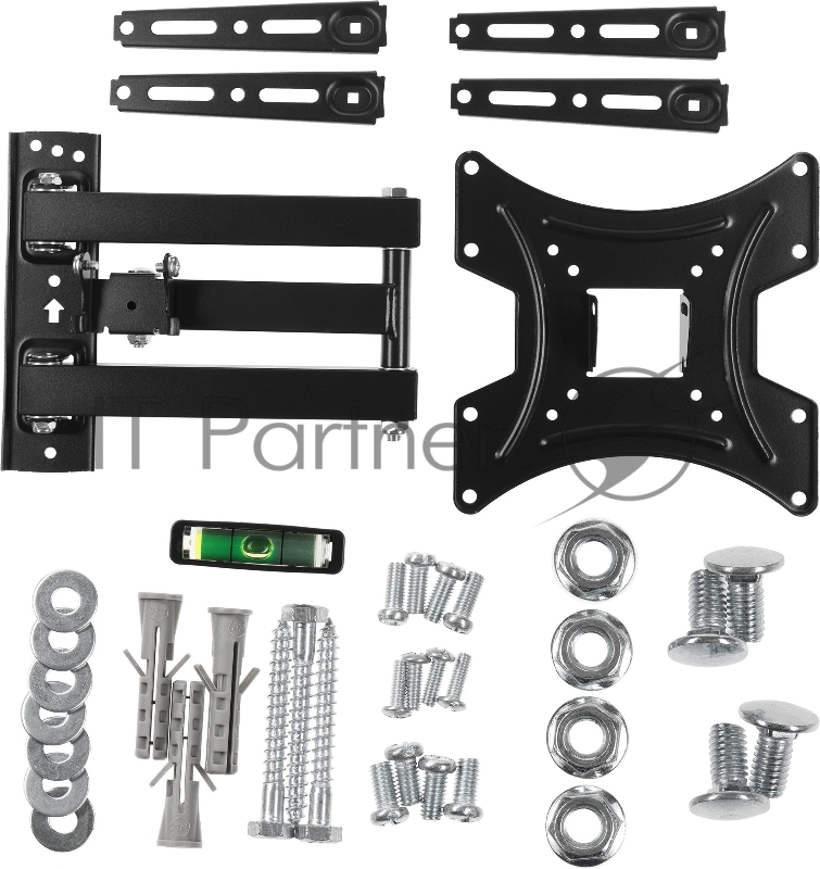 Кронштейн для телевизора Hyundai GL-N3 черный 20-65 макс.25кг настенный поворотно-выдвижной и наклонный