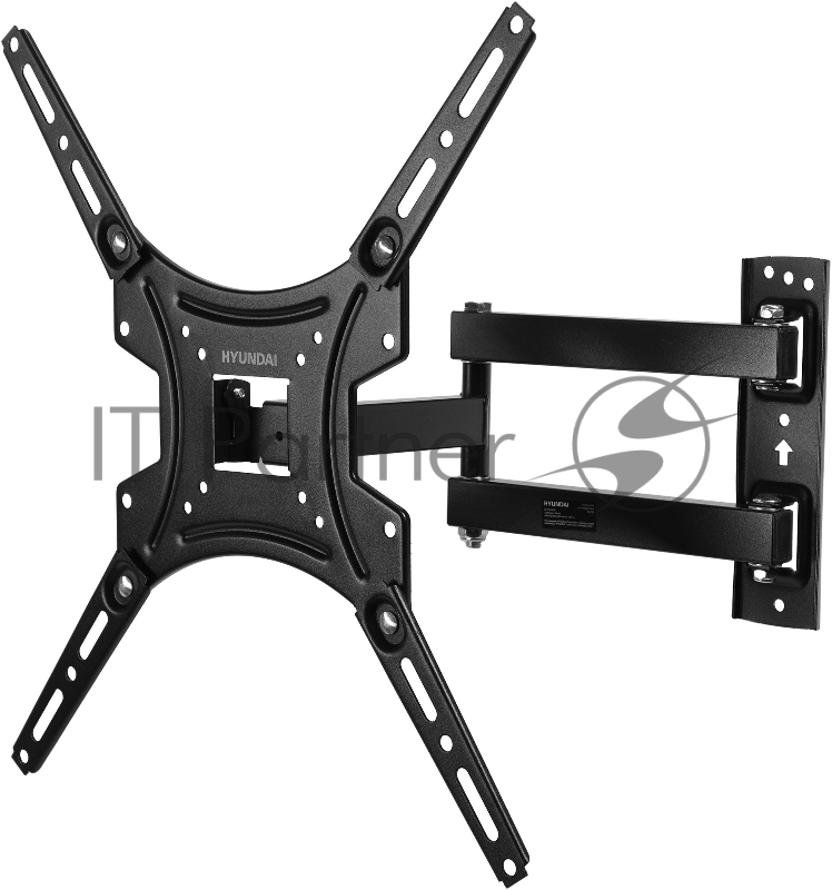 Кронштейн для телевизора Hyundai GL-N3 черный 20-65 макс.25кг настенный поворотно-выдвижной и наклонный