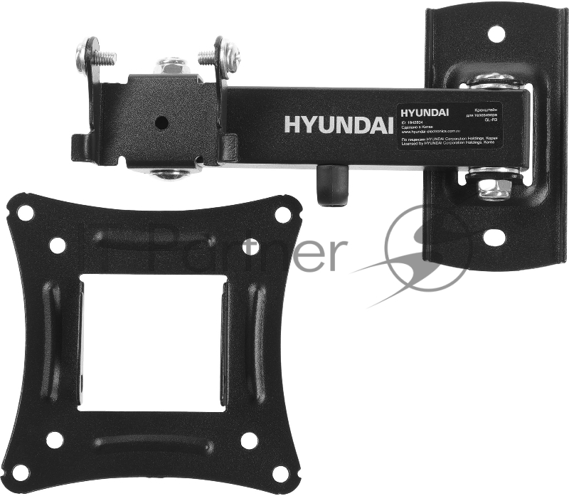 Кронштейн для телевизора Hyundai GL-R3 черный 10-27 макс.15кг настенный поворот и наклон