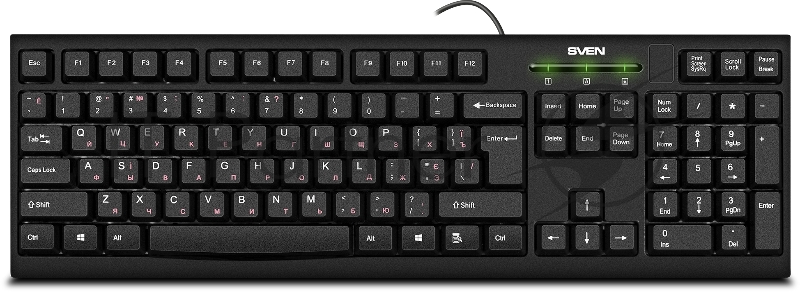 Клавиатура SVEN KB-S300 / USB / WIRED / Black