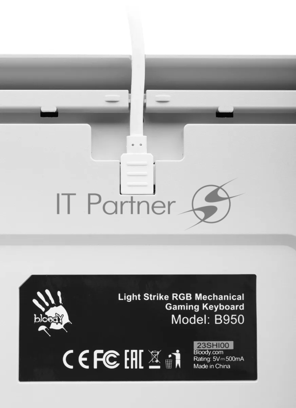 Клавиатура A4Tech Bloody B950 механическая серый/черный USB for gamer LED (B950)