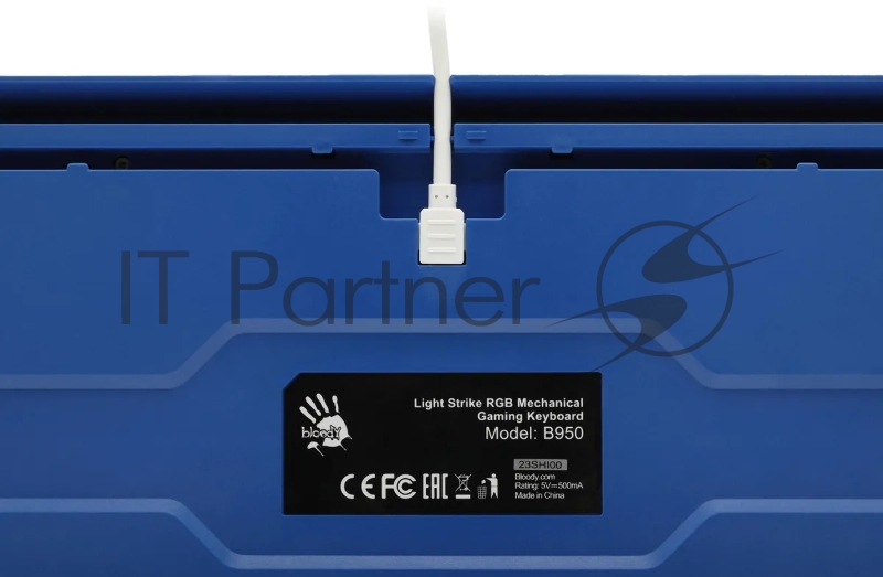 Клавиатура A4Tech Bloody B950 механическая синий/белый USB for gamer LED (B950)