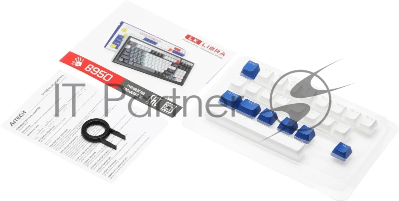 Клавиатура A4Tech Bloody B950 механическая синий/белый USB for gamer LED (B950)