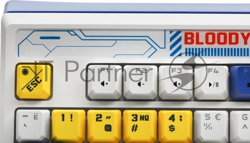 Клавиатура A4Tech Bloody B950 механическая синий/белый USB for gamer LED (B950)