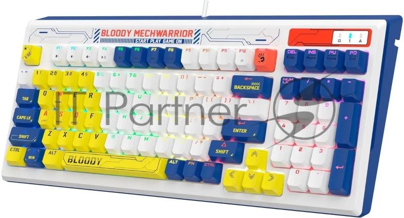 Клавиатура A4Tech Bloody B950 механическая синий/белый USB for gamer LED (B950)