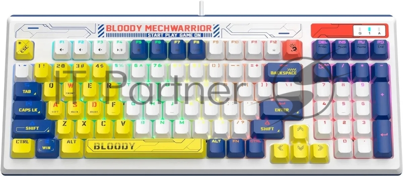 Клавиатура A4Tech Bloody B950 механическая синий/белый USB for gamer LED (B950)