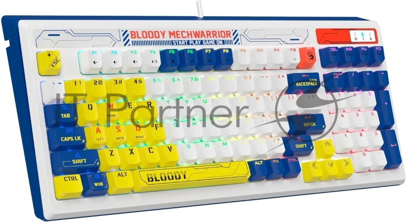 Клавиатура A4Tech Bloody B950 механическая синий/белый USB for gamer LED (B950)