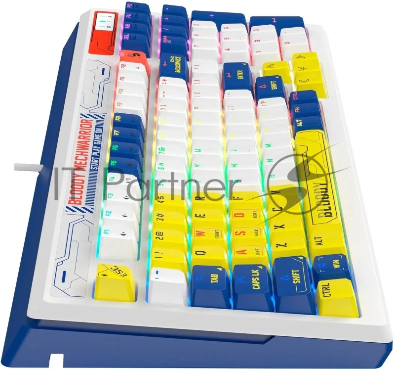 Клавиатура A4Tech Bloody B950 механическая синий/белый USB for gamer LED (B950)