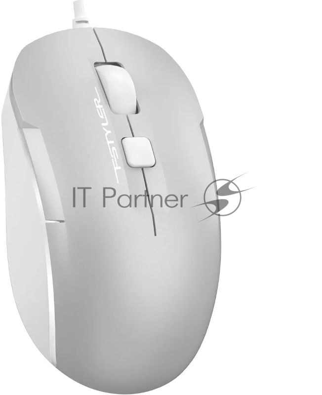 Мышь A4Tech Fstyler FM26S серебристый/белый оптическая (2000dpi) silent USB для ноутбука (4but)