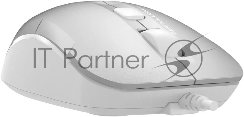 Мышь A4Tech Fstyler FM26S серебристый/белый оптическая (2000dpi) silent USB для ноутбука (4but)