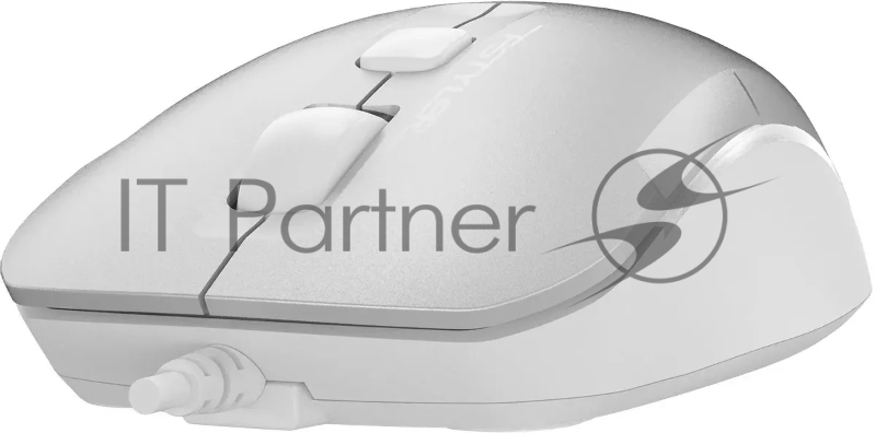 Мышь A4Tech Fstyler FM26S серебристый/белый оптическая (2000dpi) silent USB для ноутбука (4but)