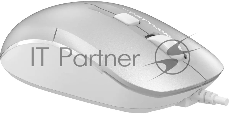 Мышь A4Tech Fstyler FM26S серебристый/белый оптическая (2000dpi) silent USB для ноутбука (4but)