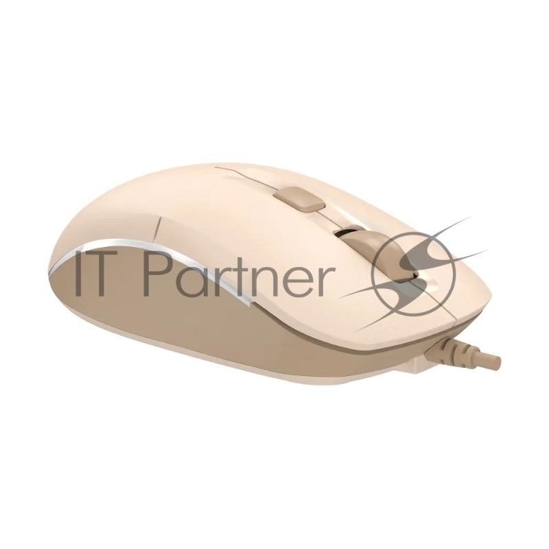 Мышь A4Tech Fstyler FM26 бежевый/коричневый оптическая (2000dpi) USB для ноутбука (4but)