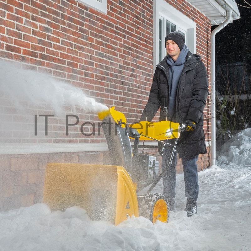 Бензиновая снегоуборочная машина SBM 610S PRO, 212cc, эл.старт, фара, обогрев// Denzel