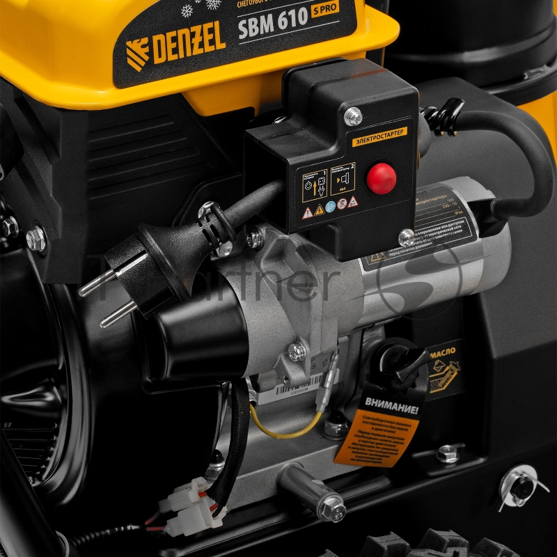 Бензиновая снегоуборочная машина SBM 610S PRO, 212cc, эл.старт, фара, обогрев// Denzel