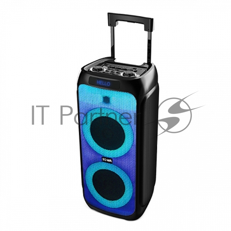 Портативная акустика BQ PBS3007 Black. Мощность (RMS):100Вт/Емкость батареи:7500 мАч/Подсветка:Flash light/ Функция эквалайзера/ FM Радио/ AUX/ USB-flash/Безпроводной микрофон/Версия Bluetooth 5,0 BDR+EDR/ Параметры электропитания: 220-240 В, 50-60 Г