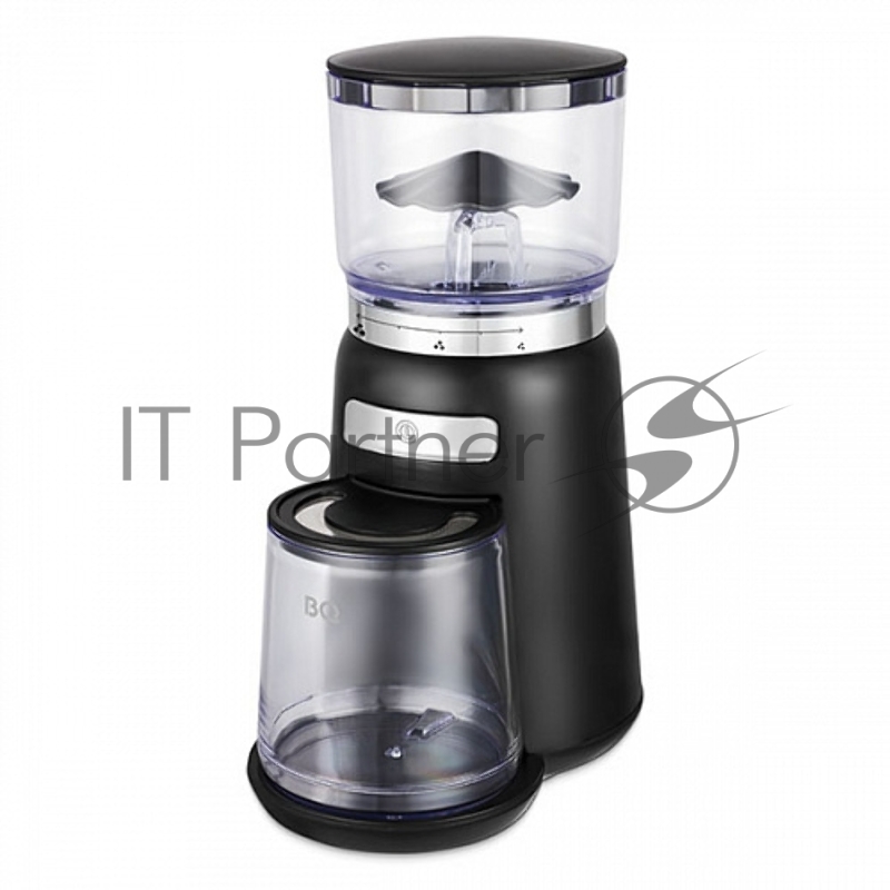 Кофемолка BQ CG2001 Black, Мощность 120 Вт, Жерновая система помола, 20 степеней помола, Прозрачный, съемный контейнер для молотого кофе вместимостью 120 г, Жернова из высокопрочной стали, Защита от перегрева, Прорезиненные ножки, Удобное и простое у