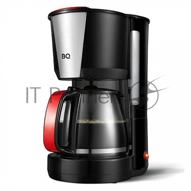 Капельная кофеварка BQ CM1008 Black-Red, Мощность 1000 Вт, Объем 1.25 л, Противокапельная система, Функция автоподогрева, Многоразовый фильтр, Защита от перегрева, Индикатор включения/отключения, Кувшин из термостойкого стекла, 10 чашек кофе по 125 м