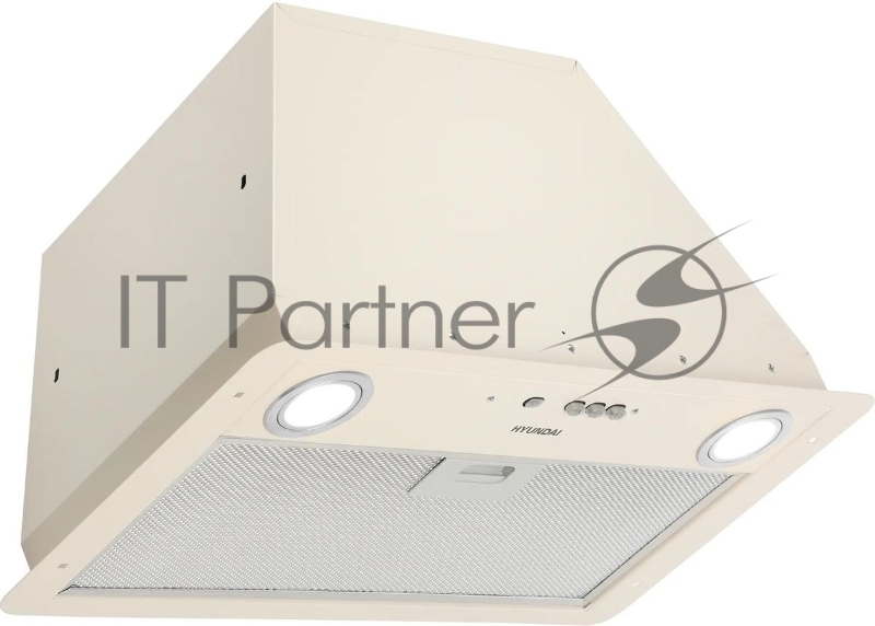 Вытяжка встраиваемая Hyundai HBB 6035 BE бежевый управление: кнопочное (1 мотор)