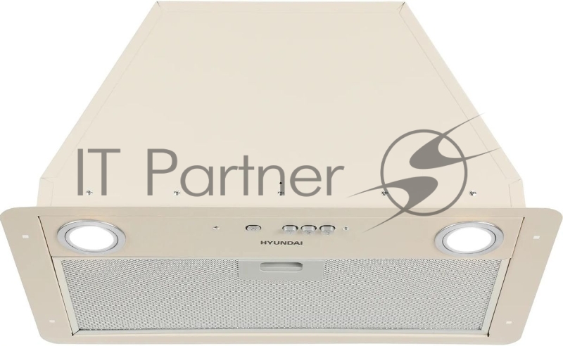 Вытяжка встраиваемая Hyundai HBB 6035 BE бежевый управление: кнопочное (1 мотор)