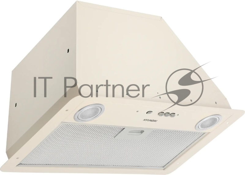 Вытяжка встраиваемая Hyundai HBB 6035 BE бежевый управление: кнопочное (1 мотор)