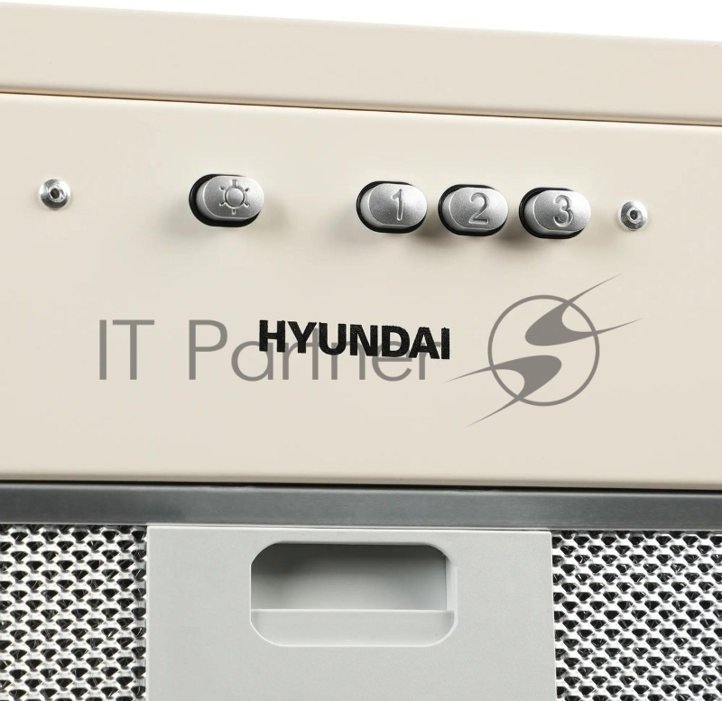 Вытяжка встраиваемая Hyundai HBB 6035 BE бежевый управление: кнопочное (1 мотор)