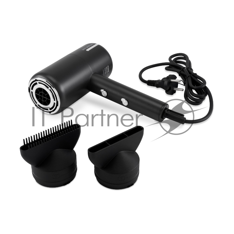 Фен Hyundai H-HDI0777 1500Вт черный/хром