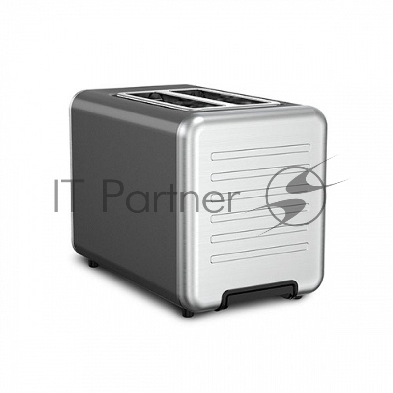 Тостер BQ T4002 Steel-Black, Мощность 850 Вт, 7 степеней поджаривания, Режимы: подогрев, разморозка, поджаривание одного тоста, Выбор типа изделия: хлеб, бейгл, вафли, выпечка, английский маффин, LED дисплей, Сенсорное управление, Съемный лоток для с