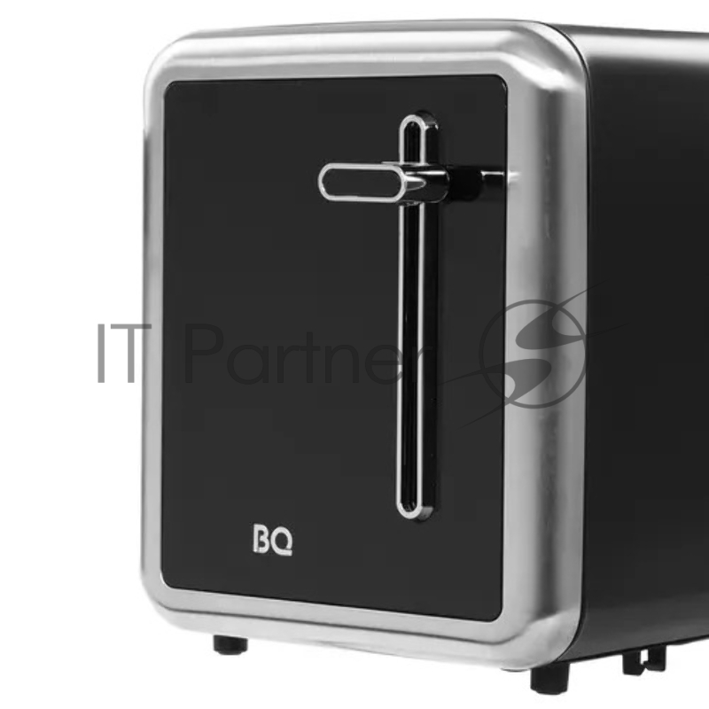 Тостер BQ T4002 Steel-Black, Мощность 850 Вт, 7 степеней поджаривания, Режимы: подогрев, разморозка, поджаривание одного тоста, Выбор типа изделия: хлеб, бейгл, вафли, выпечка, английский маффин, LED дисплей, Сенсорное управление, Съемный лоток для с