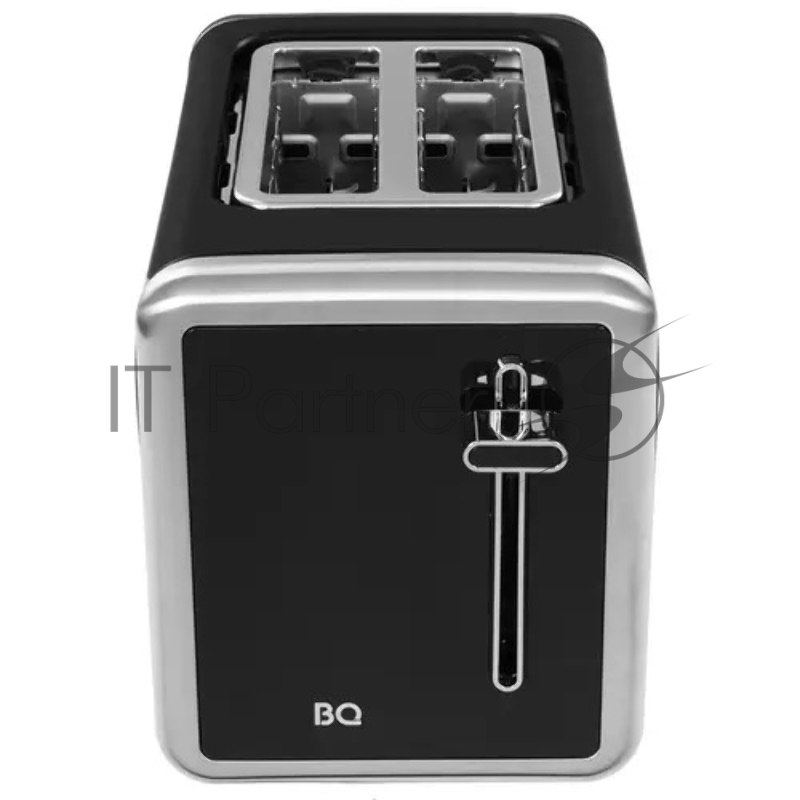 Тостер BQ T4002 Steel-Black, Мощность 850 Вт, 7 степеней поджаривания, Режимы: подогрев, разморозка, поджаривание одного тоста, Выбор типа изделия: хлеб, бейгл, вафли, выпечка, английский маффин, LED дисплей, Сенсорное управление, Съемный лоток для с