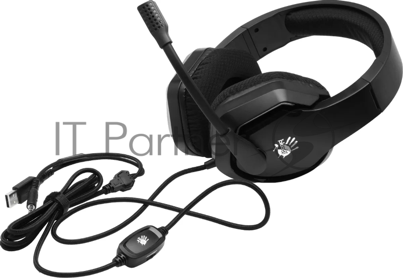 Наушники с микрофоном A4Tech Bloody G260p черный 2м мониторные USB оголовье (G260P)