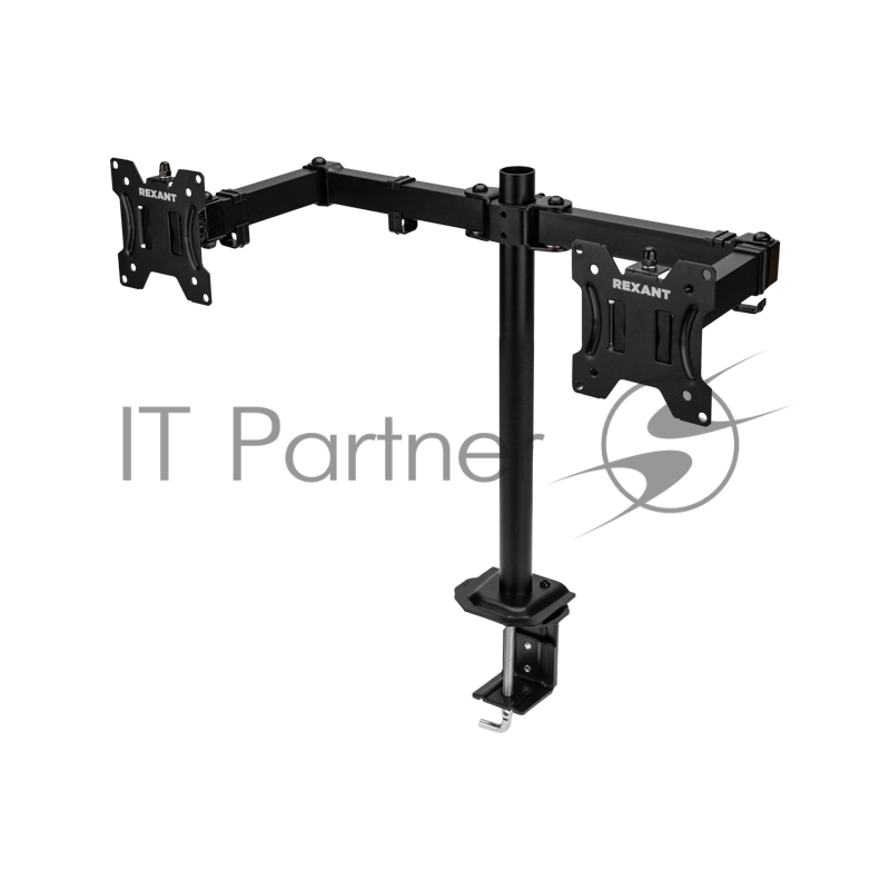 Кронштейн для двух мониторов 13-32, одно колено настольный, серия офис REXANT
