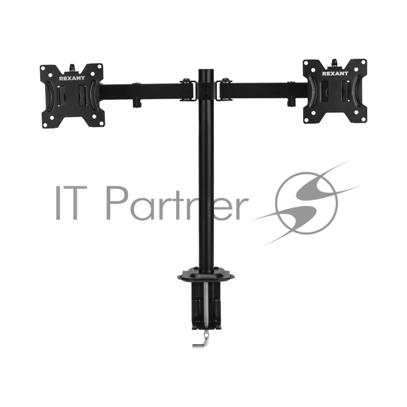 Кронштейн для двух мониторов 13-32, одно колено настольный, серия офис REXANT