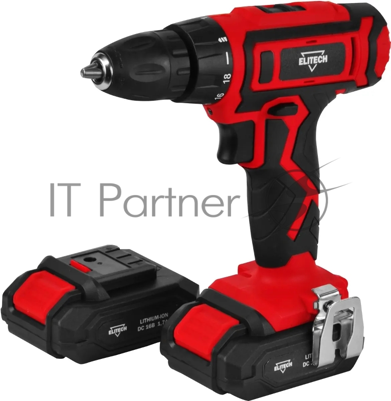 Дрель-шуруповерт Elitech ДА 162СЛ аккум. патрон:быстрозажимной (кейс в комплекте) (E2201.016.01)