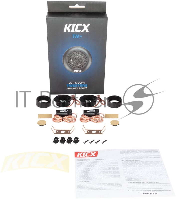 Колонки автомобильные Kicx TN-31 40Вт 92дБ 4Ом (ком.:2кол.) твитер однополосные